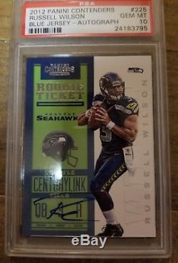 Russell Wilson 2012 Panini Contenders #225 Rookie Rc PSA 10 Auto (Gem MT)