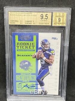 Russell Wilson 2012 Panini Contenders #225A Rookie Card 9.5 Auto /550