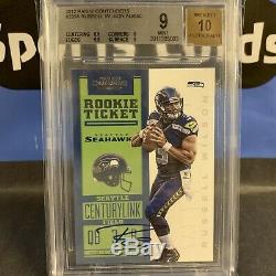 Russell Wilson 2012 Panini Contenders Auto Autograph Rookie Ticket BGS 9.5/10