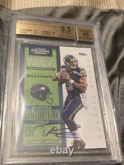 Russell Wilson 2012 Panini Contenders RC Ticket Autograph #225 BGS 9.5 10 Auto