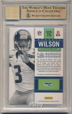 Russell Wilson 2012 Panini Contenders Rc Variation White Auto Sp Bgs 9.5 Gem 10