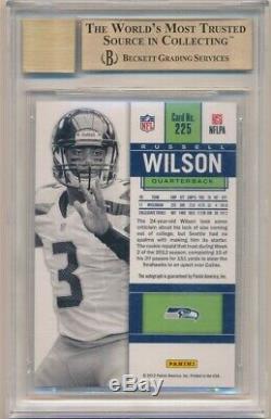 Russell Wilson 2012 Panini Contenders Rc White Variation Auto Sp Bgs 9.5 Gem 10