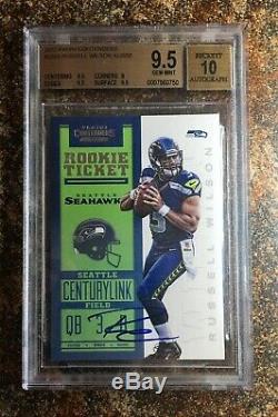 Russell Wilson 2012 Panini Contenders Rookie Auto /550 BGS 9.5/10
