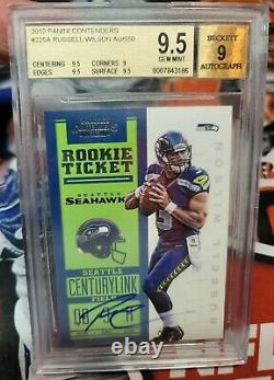 Russell Wilson 2012 Panini Contenders Rookie Autograph Auto SP /550 BGS 9.5 RC