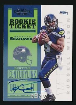 Russell Wilson 2012 Panini Contenders Rookie Ticket Auto Autograph Rc Seahawks