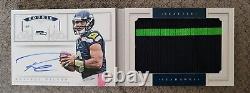 Russell Wilson 2012 Panini National Treasures Rpa Book Rookie Patch Auto 37/49