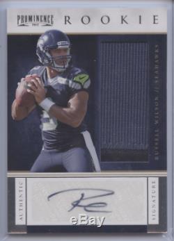 Russell Wilson 2012 Panini Prominence Rc Auto Patch /150 Seahawks