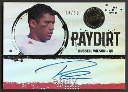 Russell Wilson 2012 Press Pass Paydirt Auto Autograph Rookie Rc /99 Broncos