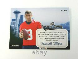 Russell Wilson 2012 Press Pass Sports Town Green Foil Autograph Auto RC 2/10
