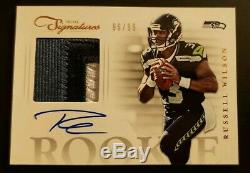 Russell Wilson 2012 Prime Signatures 3 Color PATCH AUTO RC /99 Seattle Seahawks