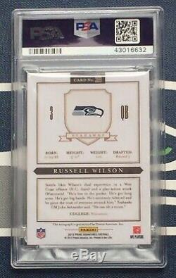 Russell Wilson 2012 Prime Signatures Silver Rookie Card Auto #33/49 PSA 10 MVP