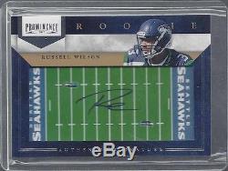 Russell Wilson 2012 Prominence NFL Field On Card Rookie Auto Rc #d 22/150