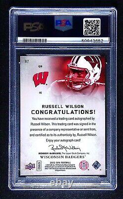 Russell Wilson 2012 SP Authentic #87 Auto PSA 9 Rookie Card Broncos