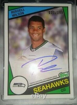 Russell Wilson 2012 Topps 84 Style #14 RC/Auto. #d 033/100. WoW! OFFERS