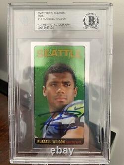 Russell Wilson 2012 Topps Chrome 1965 Rookie Auto Bgs Certified Seahawks