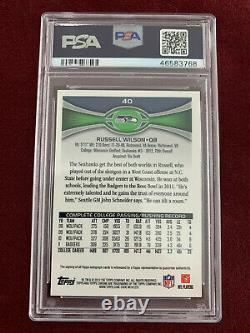 Russell Wilson 2012 Topps Chrome Auto Rookie Card RC PSA 9 Mint