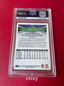 Russell Wilson 2012 Topps Chrome Pink Refractor Rookie Card Signed Auto PSA/DNA