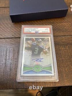 Russell Wilson 2012 Topps Chrome RC Auto PSA 9 Mint Rookie Holographic Autograph
