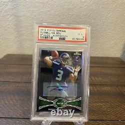 Russell Wilson 2012 Topps Chrome RC Auto PSA 9 PMJS Seahawks Rookie Autograph