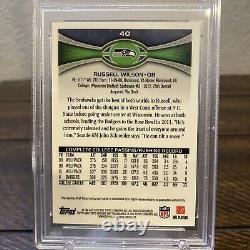 Russell Wilson 2012 Topps Chrome RC Auto PSA 9 PMJS Seahawks Rookie Autograph