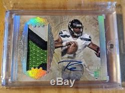 Russell Wilson 2012 Topps Five 5 Star Rc Jumbo Patch On-card Auto Rainbow Sp /25