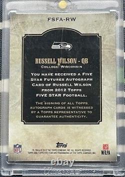 Russell Wilson 2012 Topps Five Star Auto Autograph Rookie Card Rc #27/150