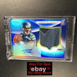 Russell Wilson 2012 Topps Five Star Quad Seahawks Logo Auto Rookie Jersey # 3/40