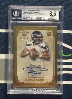 Russell Wilson 2012 Topps Five Star Rookie Card RC Autograph BGS Graded 10 AUTO