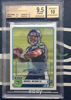 Russell Wilson 2012 Topps Magic BGS 9.5 10 AUTO ROOKIE CARD RC RARE! SP