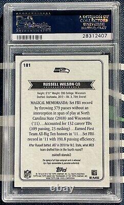 Russell Wilson 2012 Topps Magic PSA 10 AUTO Autograph ROOKIE CARD RC SP