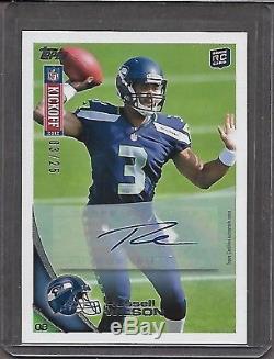 Russell Wilson 2012 Topps NFL Kickoff Auto Autograph RC 3/25 JERSEY NUMBER