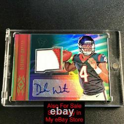 Russell Wilson 2012 Topps Platinum #138 Blue Refractor Patch Auto Rookie Rc /25