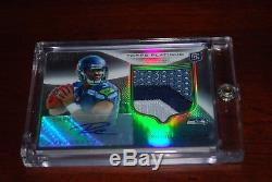 Russell Wilson 2012 Topps Platinum Auto Rc 3 Color Patch #223/250 Seahawks