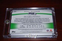 Russell Wilson 2012 Topps Platinum Auto Rc 3 Color Patch #223/250 Seahawks