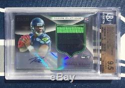 Russell Wilson 2012 Topps Platinum Black Refractor Patch Rc /125 Bgs 9.5 10 Auto