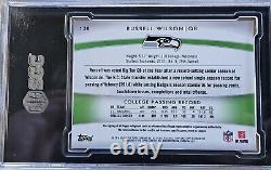 Russell Wilson 2012 Topps Platinum Rookie Dual Color Jersey Patch Auto 62/125