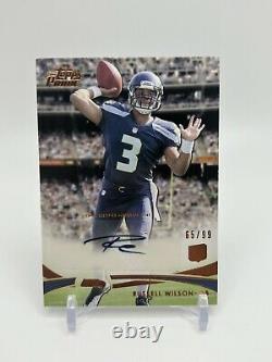 Russell Wilson 2012 Topps Prime Rookie Auto Bronze #78 /99 RC Seahawks Autograph