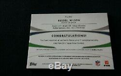 Russell Wilson 2012 Topps Prime Rookie Auto Card SP /25