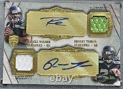 Russell Wilson 2012 Topps Supreme Autograph Rookie Card RC Relic AUTO #4/5