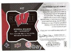 Russell Wilson 2012 Upper Deck Ud Exquisite #127 Rookie Patch Auto /150 Seahawks