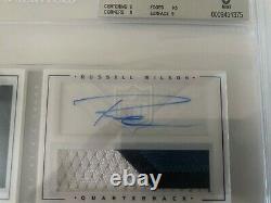 Russell Wilson 2012 panini playbook jersey auto rpa /150 bgs 9 mint