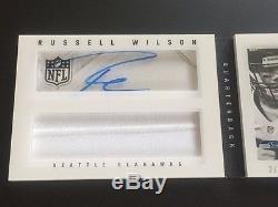 Russell Wilson 2013 Playbook Auto/3-COLOR Patch/Jersey #2/5 Seahawks FREE SHIP