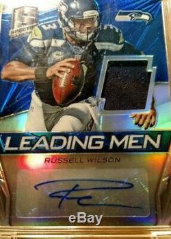 Russell Wilson 2014 Panini Spectra Prizm Patch Jersey AUTO 5/10 Seahawks