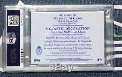 Russell Wilson 2015 Topps Dynasty AUTO Patch Autograph #10/10 PSA 9 MINT RANGERS