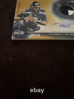 Russell Wilson 2015 Topps Platinum Football Patch Auto SP Autograph /10 Seattle