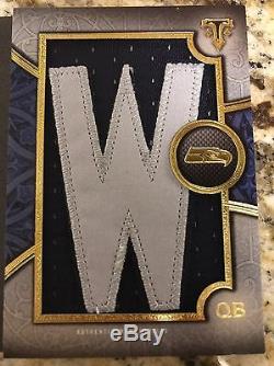 Russell Wilson 2015 Topps Triple Threads 1/3 Auto Letter Patch Booklet Card