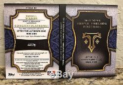 Russell Wilson 2015 Topps Triple Threads 1/3 Auto Letter Patch Booklet Card SICK