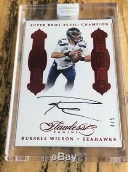 Russell Wilson 2016 Flawless Super Bowl Ruby Auto /5