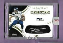Russell Wilson 2016 Panini Immaculate Collection Auto Black Eye 21/25