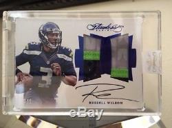 Russell Wilson 2016 Panni Flawless Auto 4 Color Patch 3/5 Seahawks